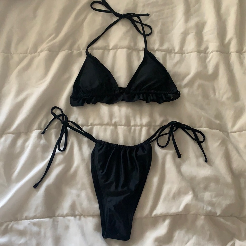 New adjustable black bikini -M